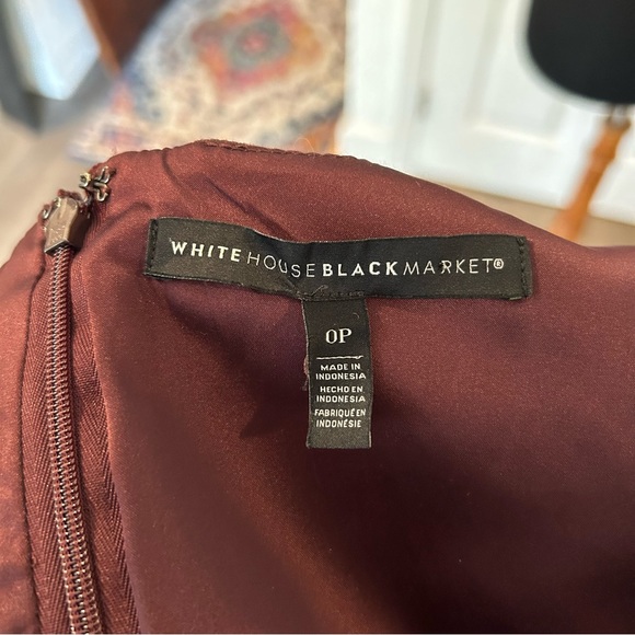 White House Black Market Maroon Dress - Picture 6 of 7